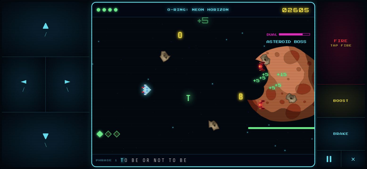 Screenshot gameplay O-RING: Neon Horizon
