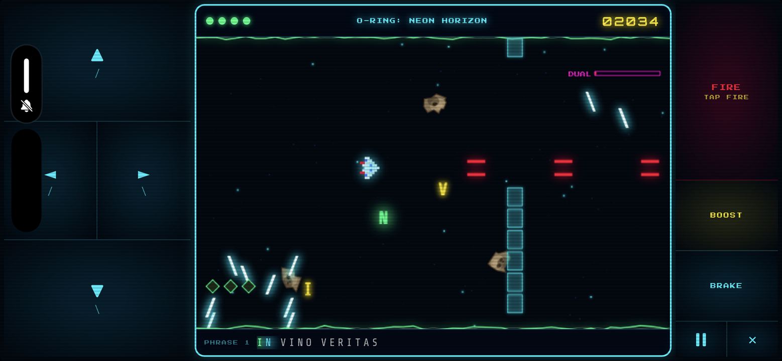 Screenshot gameplay O-RING: Neon Horizon