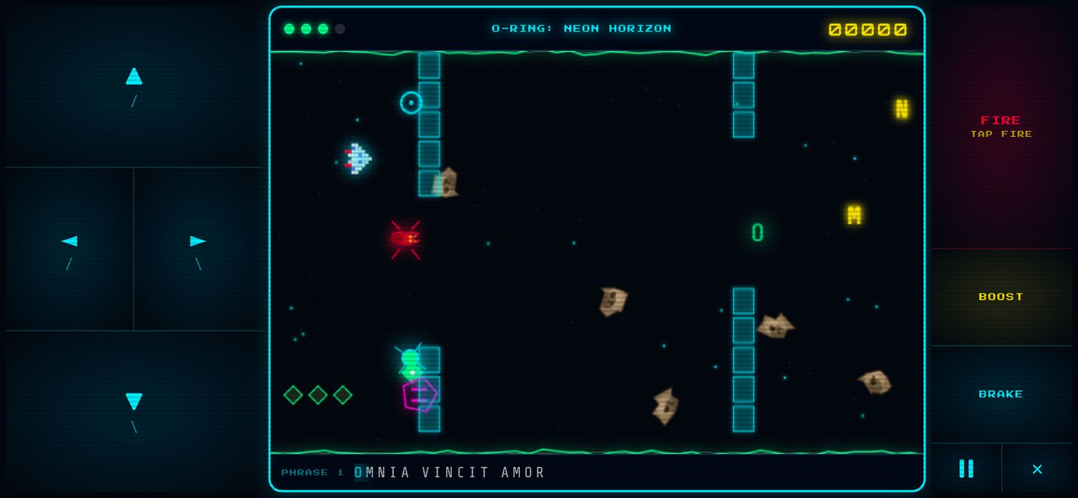 Screenshot gameplay O-RING: Neon Horizon
