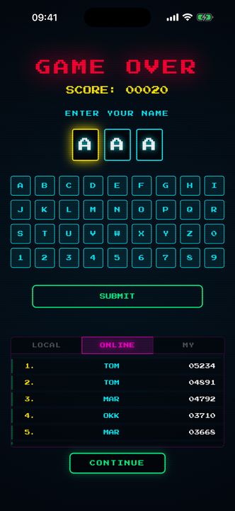 Screenshot gameplay O-RING: Neon Horizon