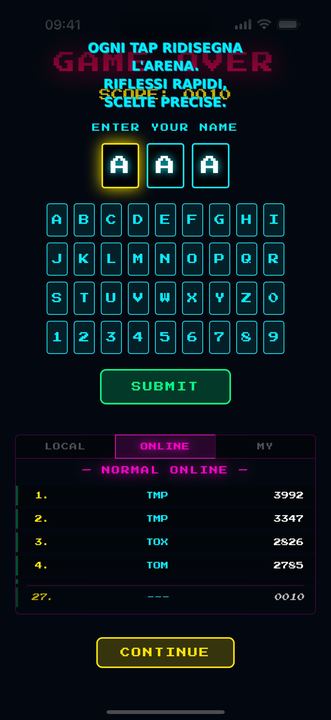 Screenshot gameplay O-RING: Neon Reflex